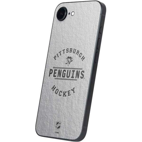 NHL Pittsburgh Penguins Black Text iPhone 16e Skin